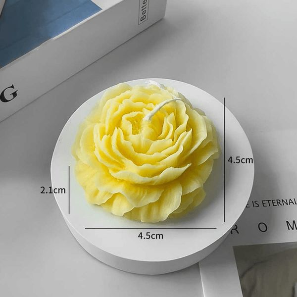 Yellow Flower Peony Candle